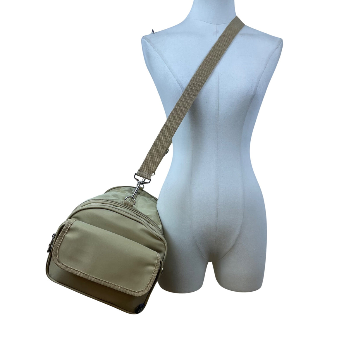 Beyond A Bag Unisex Brown Expandable Versatile 3-In-1 Crossbody/Waist/Duffel Bag