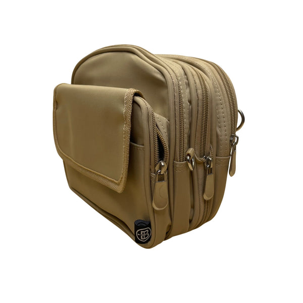 Beyond A Bag Unisex Brown Expandable Versatile 3-In-1 Crossbody/Waist/Duffel Bag