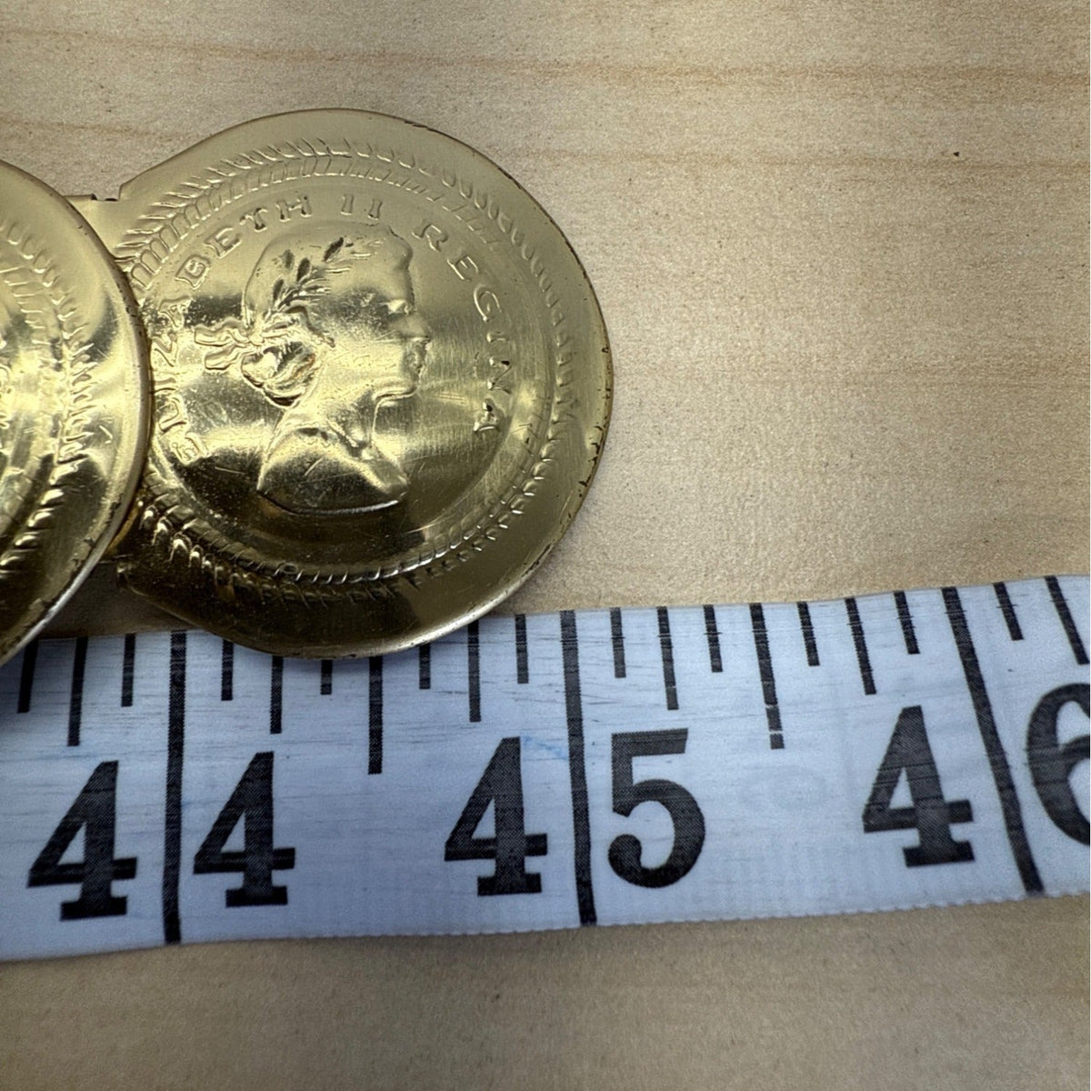 Vintage Coin Medallion Belt With Black Elastic Band & Gold-Tone Metal Coins