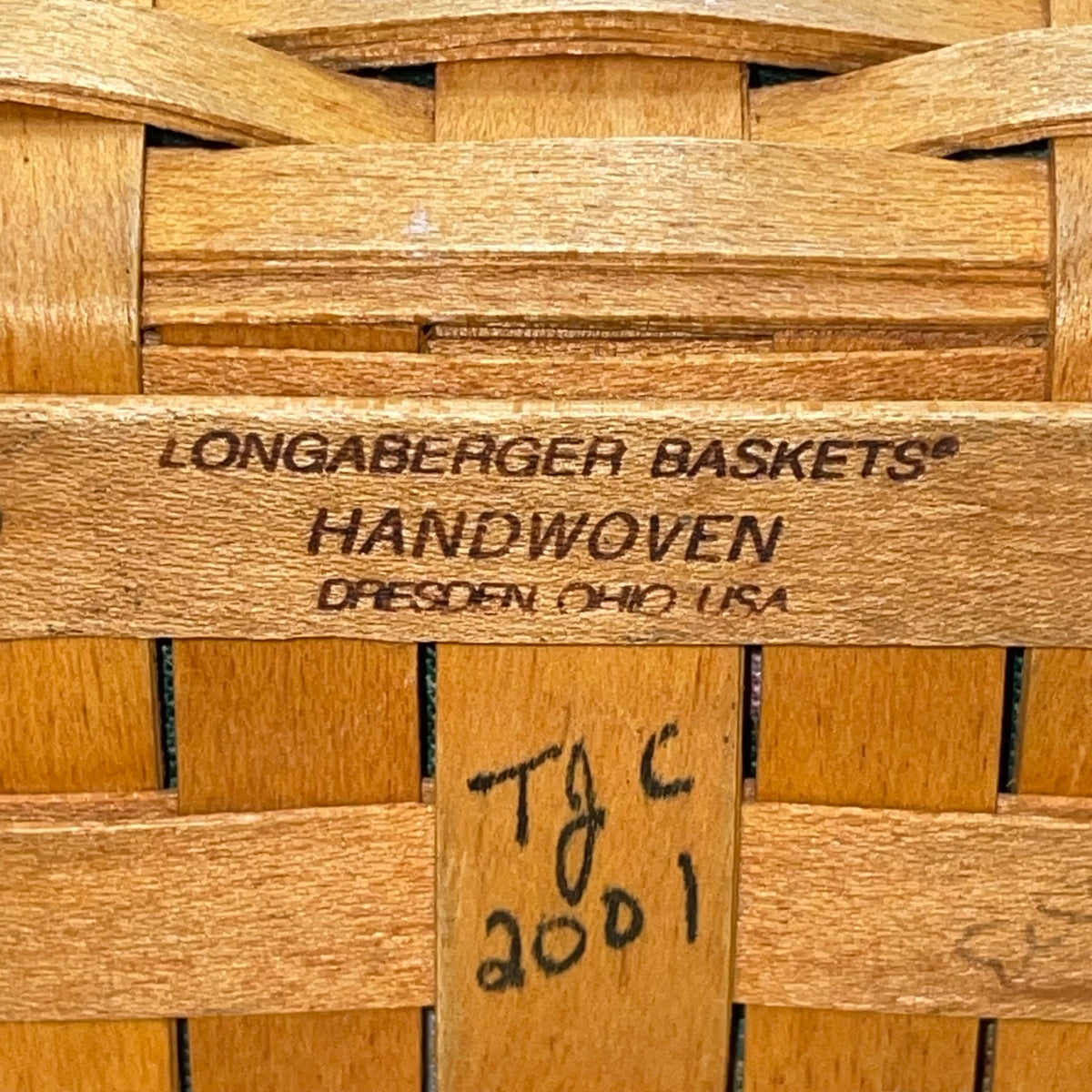 Longaberger Women’s Natural Wicker Basket & Adjustable Leather Strap Purse