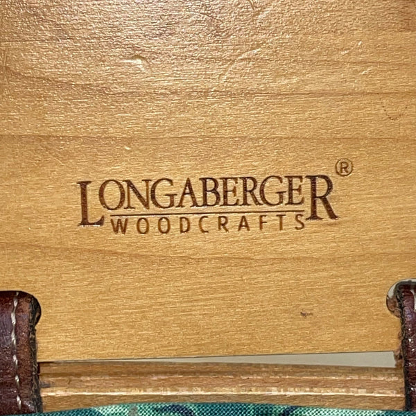 Longaberger Women’s Natural Wicker Basket & Adjustable Leather Strap Purse