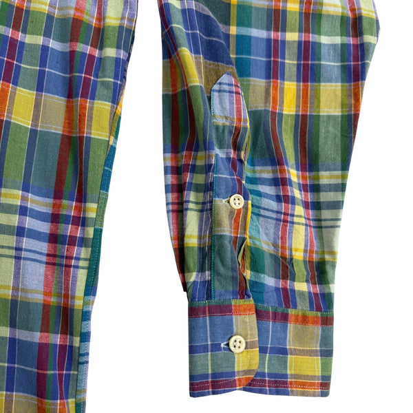 Ralph Lauren Mens Multicolor Plaid Button-Down Shirt Casual Blake Fit Size L