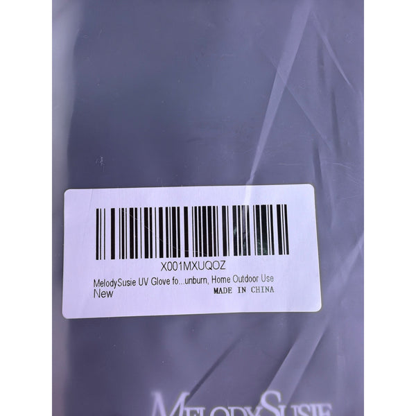 MelodySusie Unisex Black Nylon & Spandex UV Shield Gloves UPF 50+ Anti-UV Protection