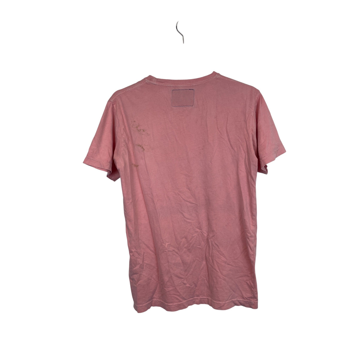 Wellen Mens Pink Cotton Graphic Short Sleeve T-Shirt Size M