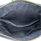 Kelly & Katie Black Pebbled Faux Leather With Chain Strap Crossbody Bag Sz S