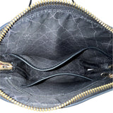 Kelly & Katie Black Pebbled Faux Leather With Chain Strap Crossbody Bag Sz S