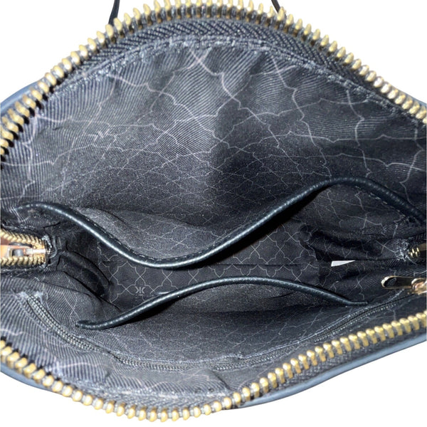 Kelly & Katie Black Pebbled Faux Leather With Chain Strap Crossbody Bag Sz S