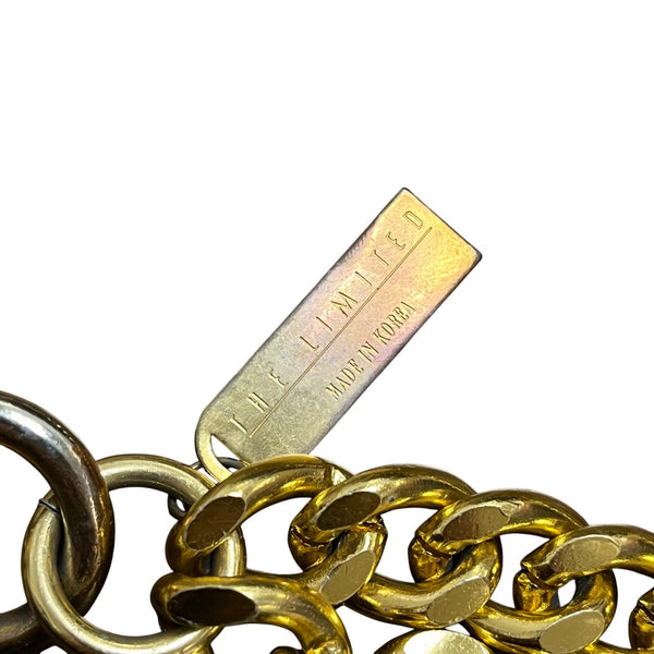 The Limited Womens Gold-Tone Metal Chain Belt With Lobster Clasp