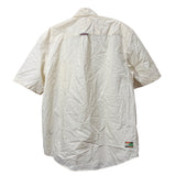 Tommy Hilfiger Mens Off-White Cotton Short-Sleeve Button-Up Shirt With Logo Pocket L