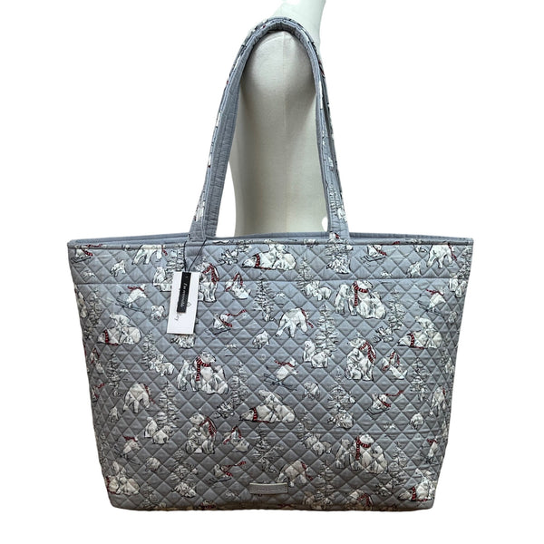 Vera Bradley Women’s Beary Merry Quilted Reversible Iconic Grand Tote Bag