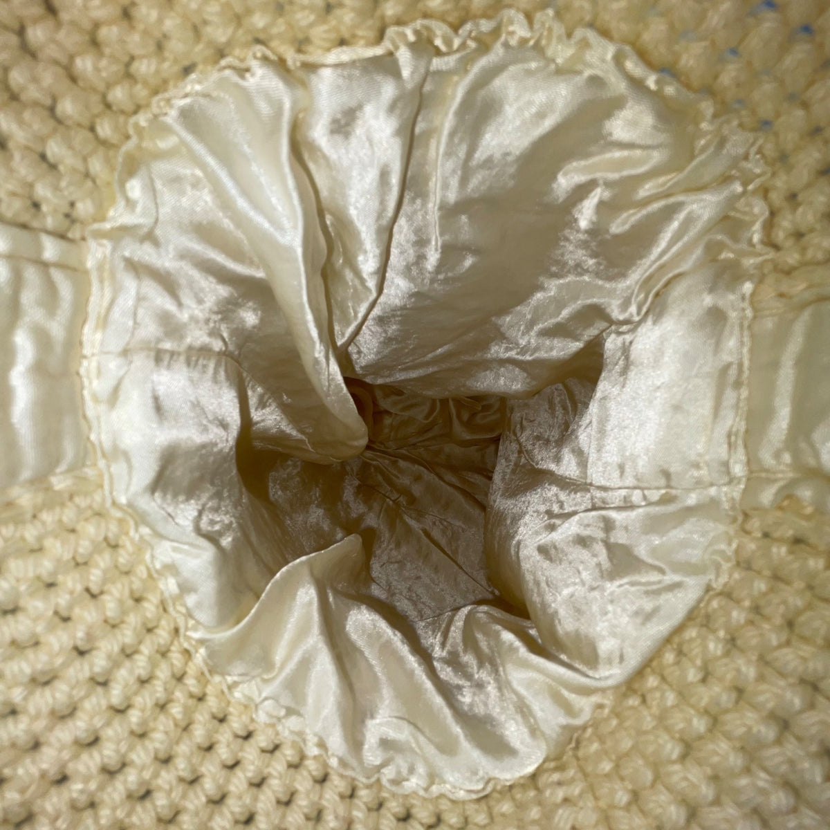 Handmade Women’s Cream White Cotton Crochet With Textured Bobble Shoulder Bag