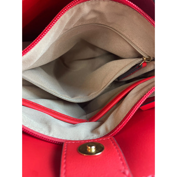 Nanette Lapore Women's Red Bucket Bag Sz M