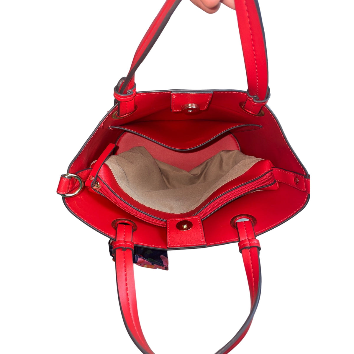 Nanette Lapore Women's Red Bucket Bag Sz M