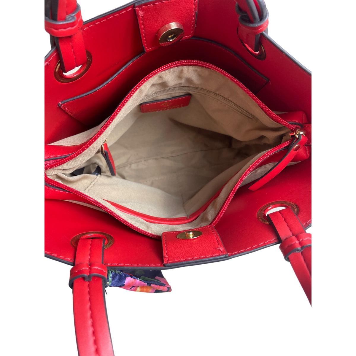 Nanette Lapore Women's Red Bucket Bag Sz M