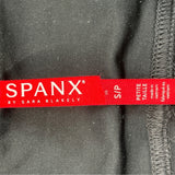 Spanx Black Faux Leather Leggings Shaping High Waist Petite Size Small