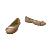 Coach Women's Warm Blush Rose Leather Bianca Pebble Grain Flats Sz 7M