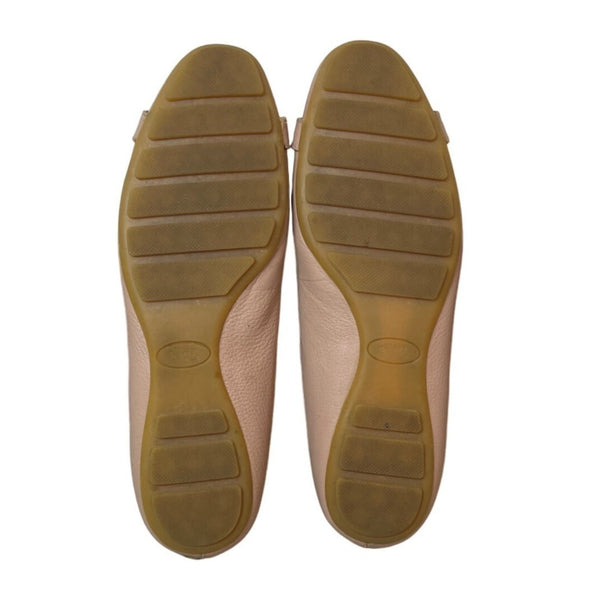 Coach Women's Warm Blush Rose Leather Bianca Pebble Grain Flats Sz 7M