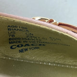 Coach Women's Warm Blush Rose Leather Bianca Pebble Grain Flats Sz 7M