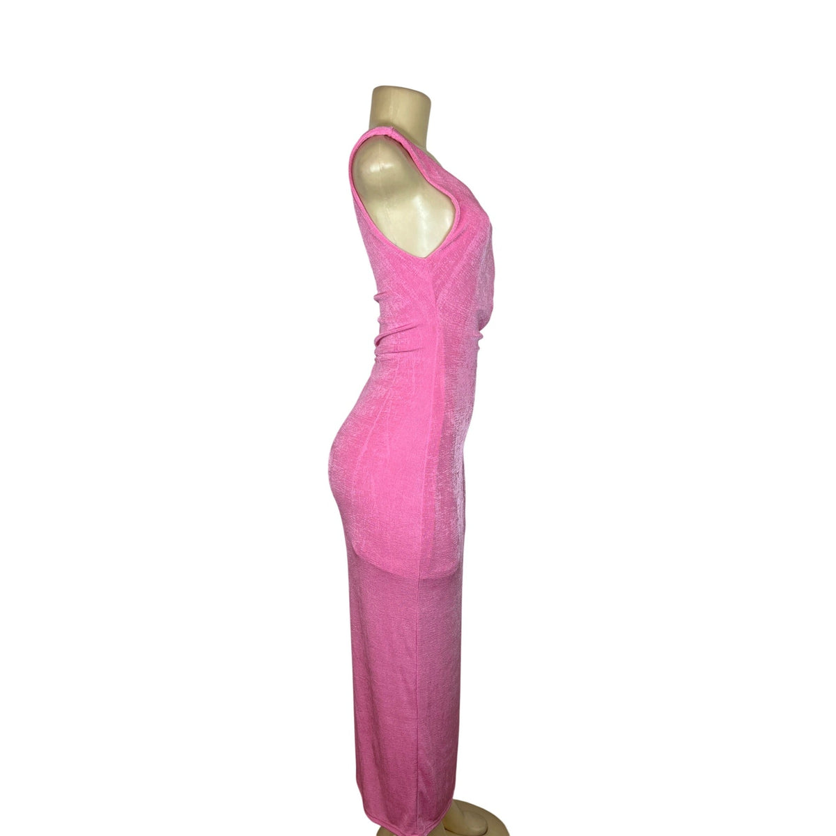 Juniper Blu Womens Pink One-Shoulder Cutout Midi Dress Size L