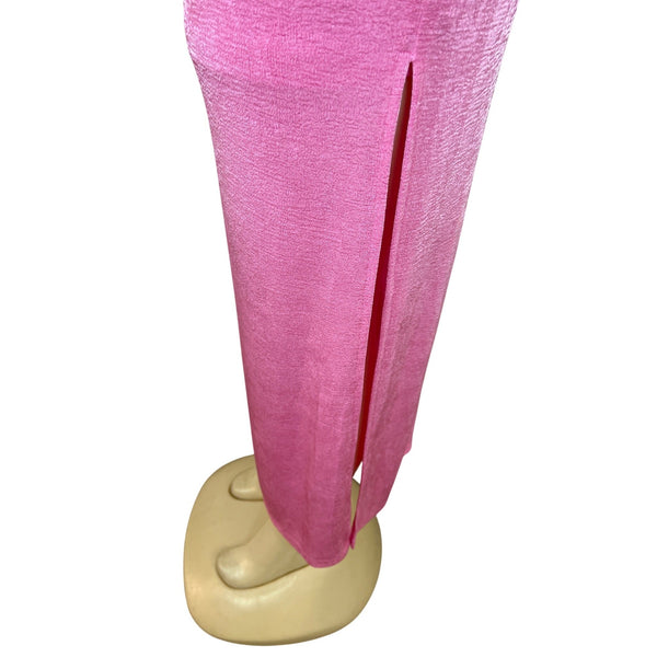 Juniper Blu Womens Pink One-Shoulder Cutout Midi Dress Size L