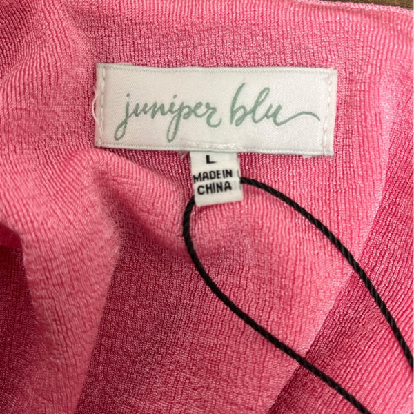Juniper Blu Womens Pink One-Shoulder Cutout Midi Dress Size L