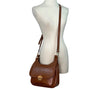 Unbranded Brown Faux Embossed Leather Gold Turn-Lock Closure Crossbody Bag Sz M