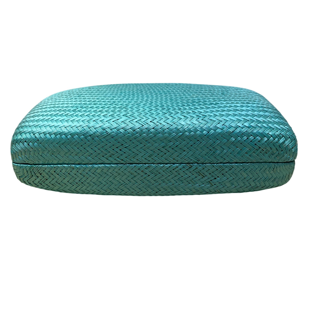 Kayu Women’s Turquoise Woven Gold Clasp Closure Chain Strap Clutch Bag Size S
