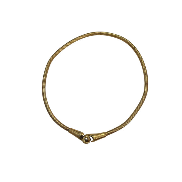 Gold Tone Flexible Belt With Hook Clasp