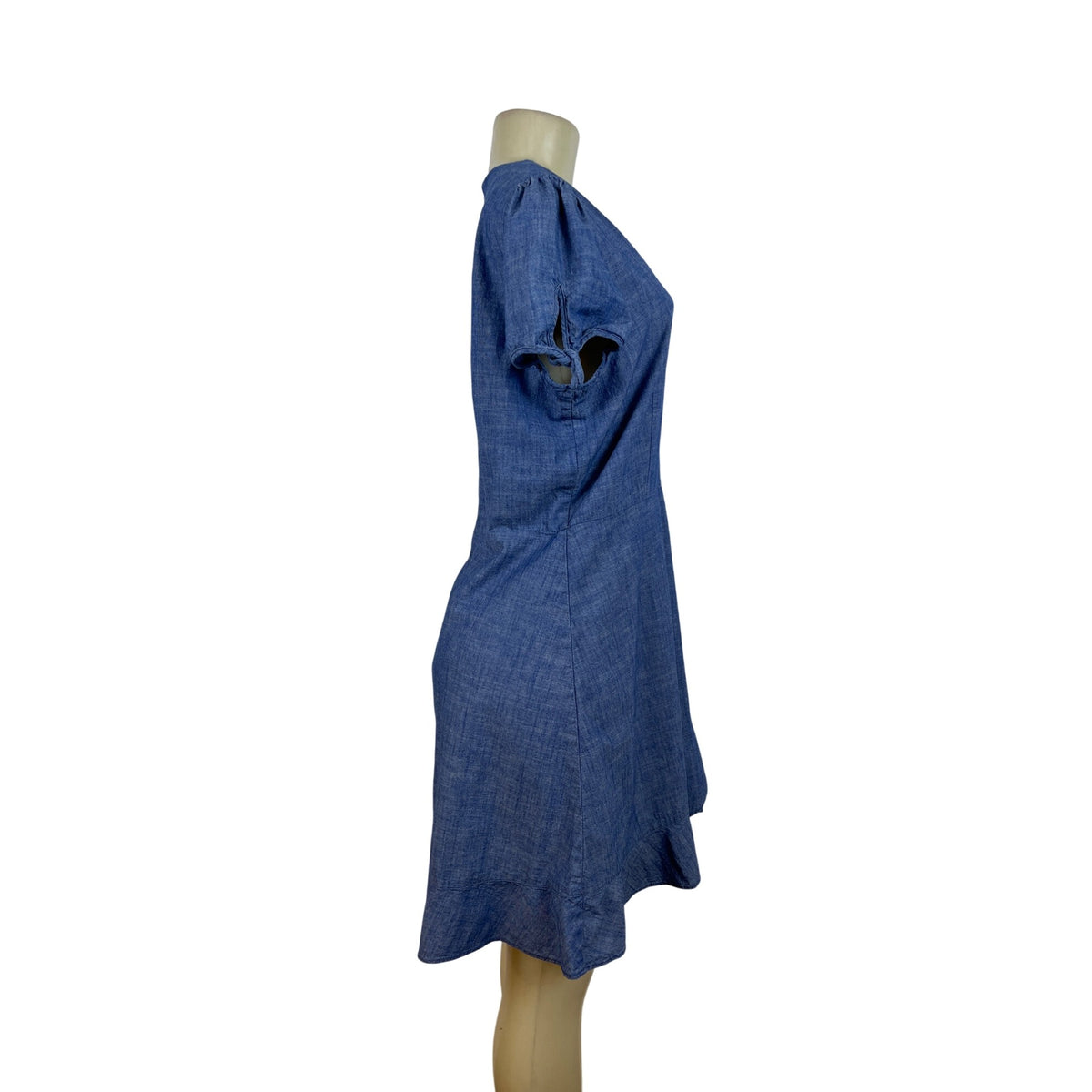 J. Crew Womens Blue V-Neck Dress Lightweight Casual Size 14
