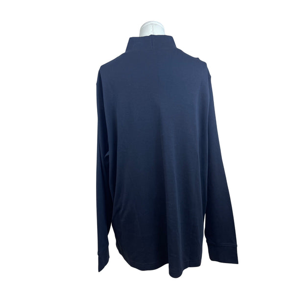 Lands End Womens Black Mock Neck Long Sleeve Top Relaxed Fit 2X Size - New