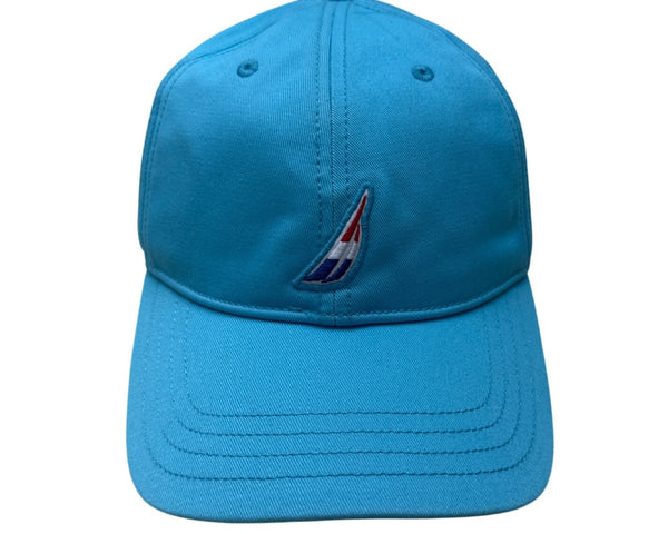 Nautica Blue Baseball Cap W/ Sailboat Logo Adjustable Backstrap Cotton One Size