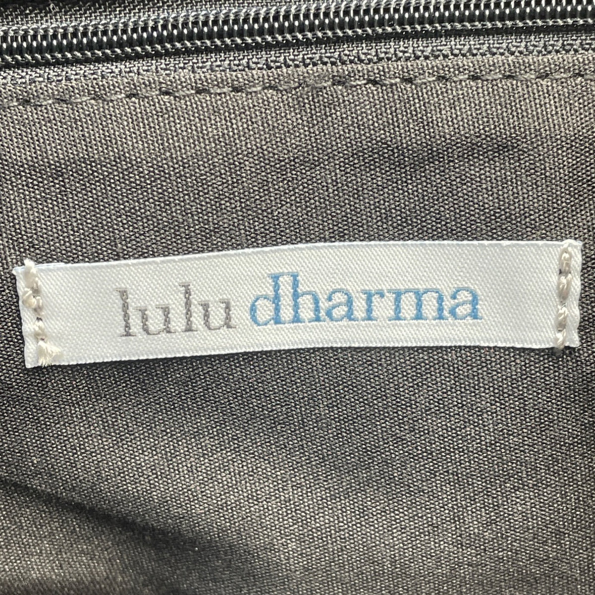 Lulu Dharma Blue & Brown Adjustable Strap Ocean Linen Weekender Bag Sz L
