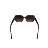 Brown Gradient Oval Sunglasses With Stud Accents Lightweight Frame Stylish Women’s Accessories
