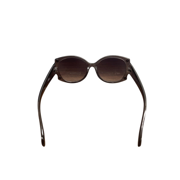 Brown Gradient Oval Sunglasses With Stud Accents Lightweight Frame Stylish Women’s Accessories