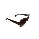Brown Gradient Oval Sunglasses With Stud Accents Lightweight Frame Stylish Women’s Accessories