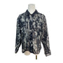 Chico’s Sheer Black & Gray Floral Button-Down Blouse Size 1