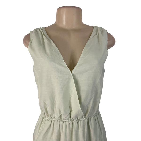 Banana Republic Green Sleeveless Maxi Dress Womens Tiered Flowy Sz XS