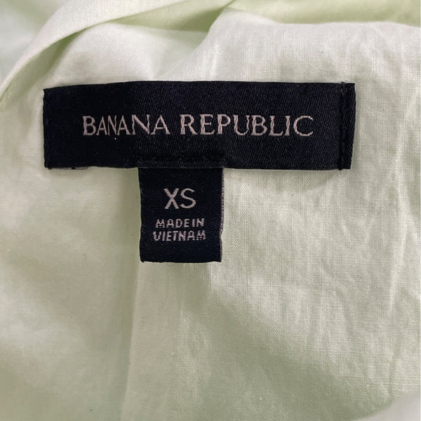 Banana Republic Green Sleeveless Maxi Dress Womens Tiered Flowy Sz XS