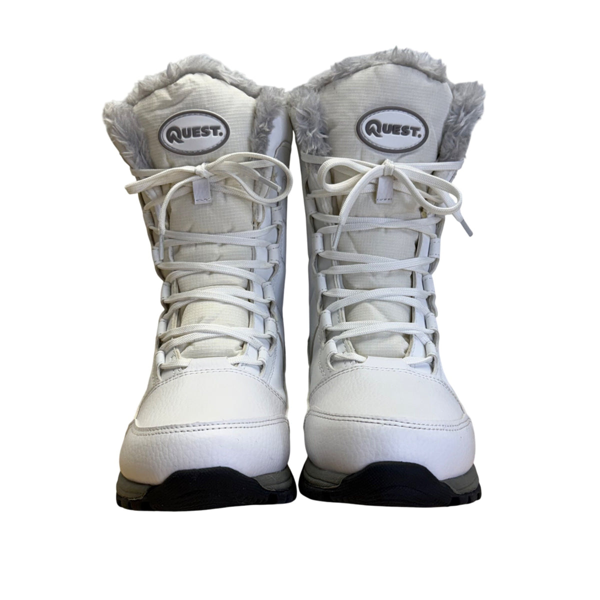 Quest Women's White & Grey Faux Fur Glacier 3M Thinsulate Winter Boots Sz 8