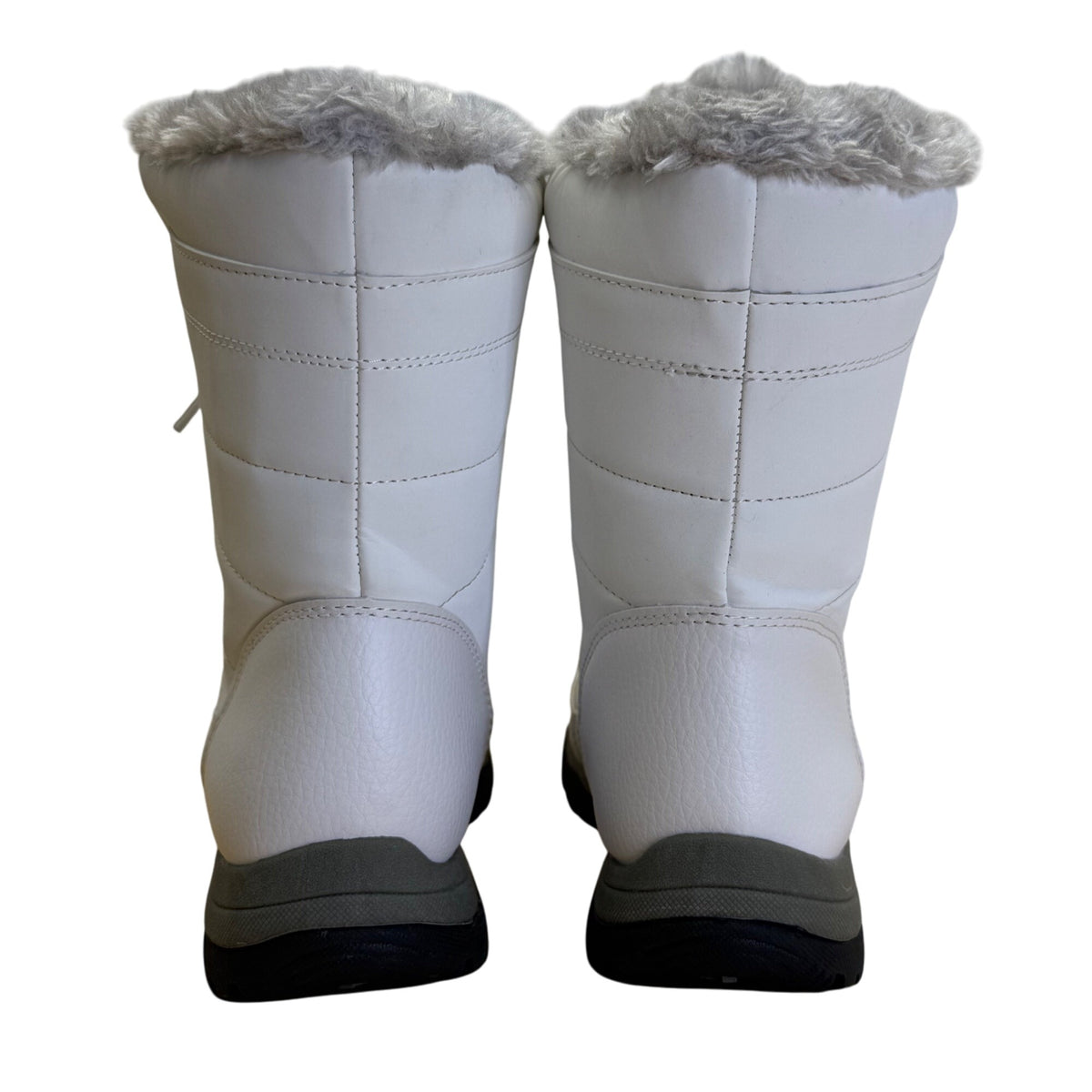 Quest Women's White & Grey Faux Fur Glacier 3M Thinsulate Winter Boots Sz 8