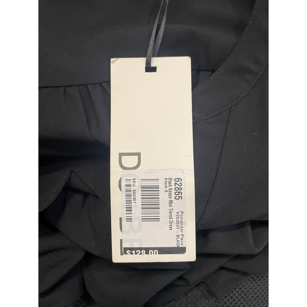 Black Tiered Long Sleeve Dress With Smocked Cuff Details By Pomander Place New