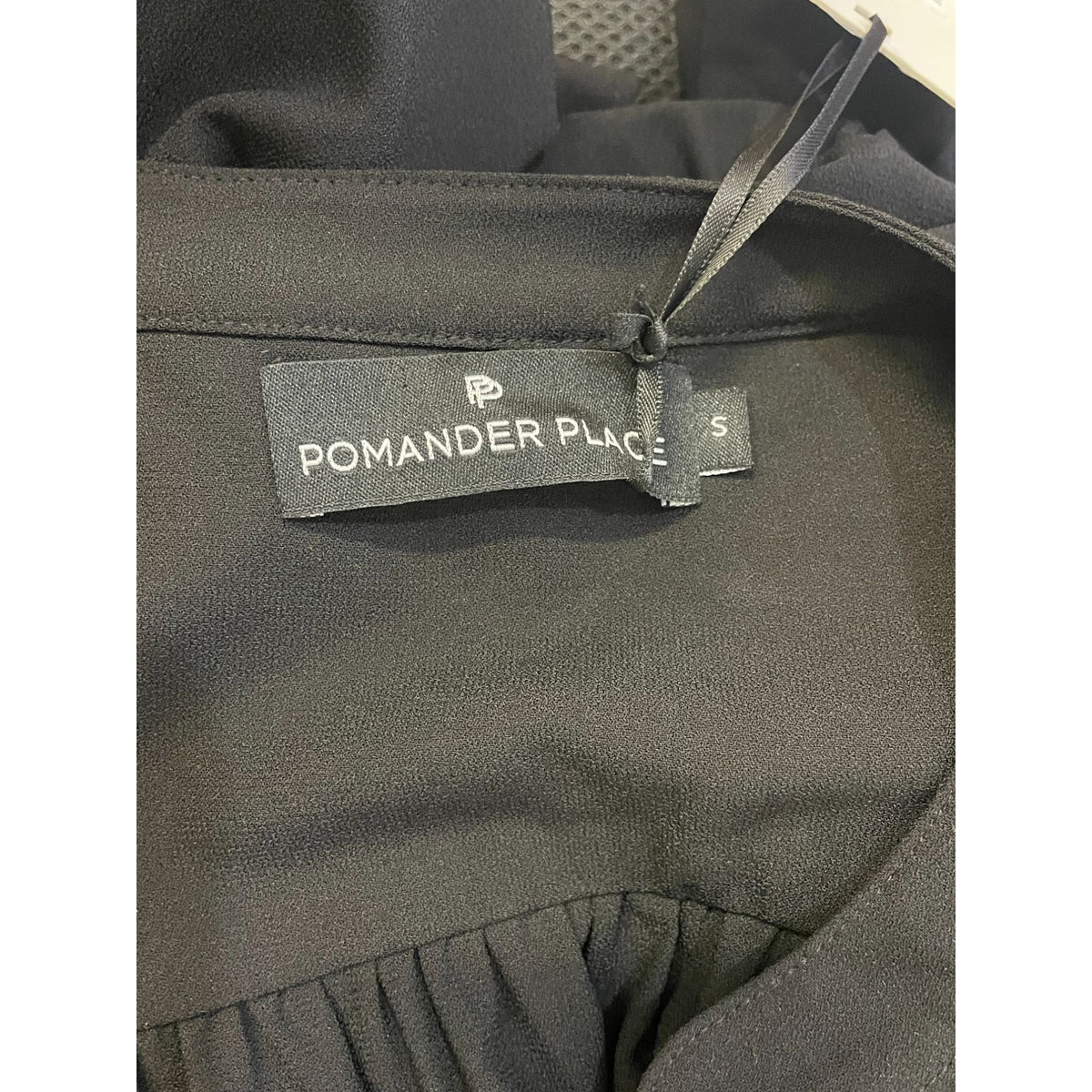 Black Tiered Long Sleeve Dress With Smocked Cuff Details By Pomander Place New