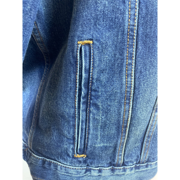 Tommy Hilfiger Women’s Blue Denim Button-Up Jacket With Pockets Sz L