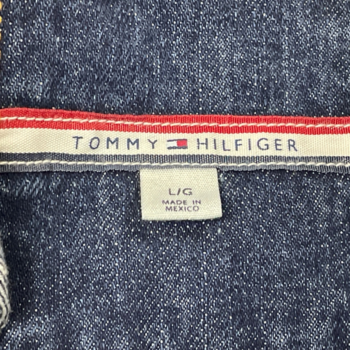 Tommy Hilfiger Women’s Blue Denim Button-Up Jacket With Pockets Sz L