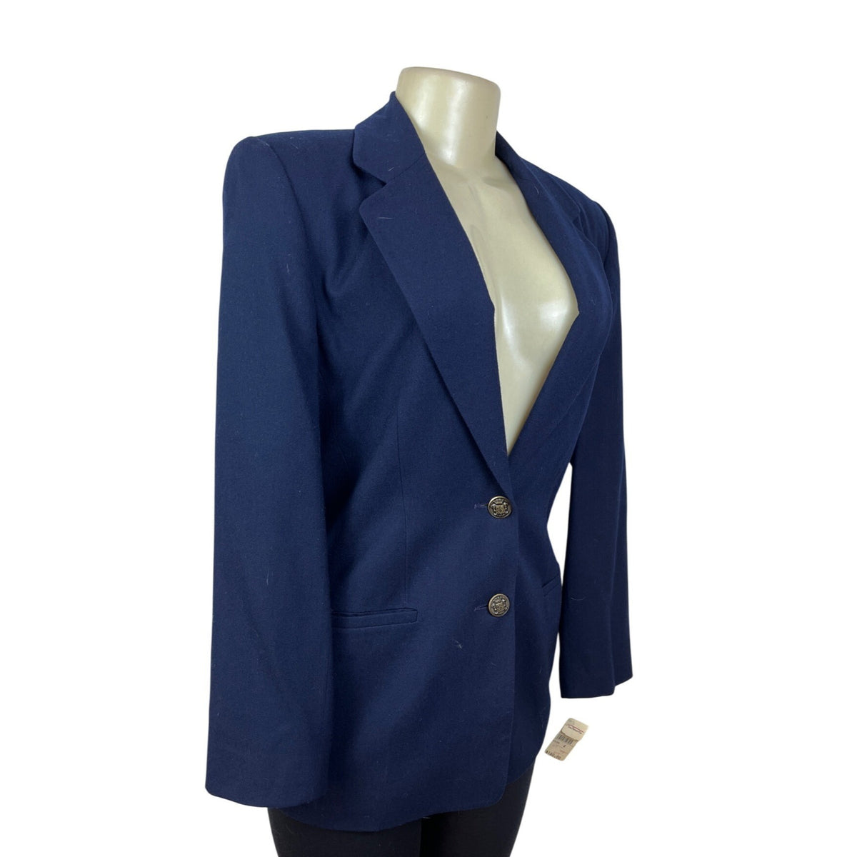 Talbots Womens Navy Blazer Long Sleeve Two-Button Closure Lined Size 4 - New