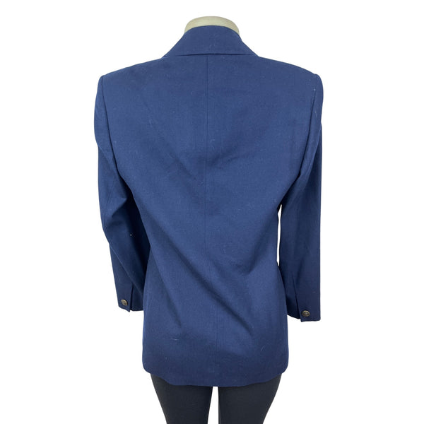 Talbots Womens Navy Blazer Long Sleeve Two-Button Closure Lined Size 4 - New