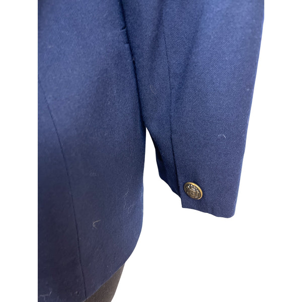 Talbots Womens Navy Blazer Long Sleeve Two-Button Closure Lined Size 4 - New