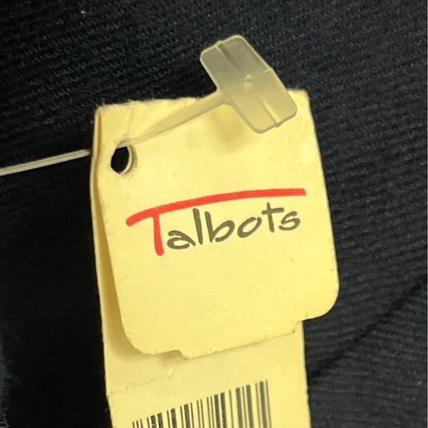 Talbots Womens Navy Blazer Long Sleeve Two-Button Closure Lined Size 4 - New