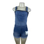 Wallflower Women’s Blue Denim Overalls Adjustable Straps Casual Size XL - New