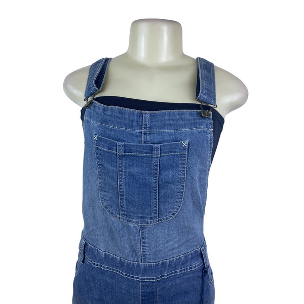 Wallflower Women’s Blue Denim Overalls Adjustable Straps Casual Size XL - New
